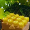 Hộp 12 Ly Nến Hoa Mai 30ml Sáp Bơ Trường Nguyên Oganic Mâm cúng, Cúng Dường, Cúng Gia Tiên, Thần Tài Cháy 8h
