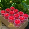 Hộp 12 Ly Nến Hoa Hồng, Nến Bơ Organic Dâng Phật Cúng Mụ Cúng Dường An Toàn Không Khói Cháy 8h